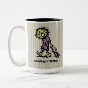 Caneca De Café Em Dois Tons Brinquedo de Macaco de Meia de Zumbi Monstro Fofo