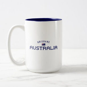 Caneca De Café Em Dois Tons Brisbane, Austrália em dificuldades