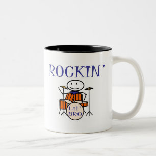 Caneca De Café Em Dois Tons bro do lil do rockin