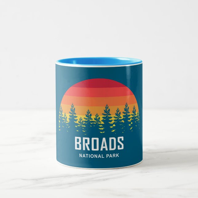 Caneca De Café Em Dois Tons Broads National Park Rainbow Trees (Centro)