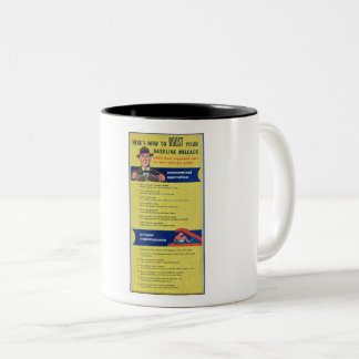 CANECA DE CAFÉ EM DOIS TONS BROCHURA VINTAGE 1950S PARA MELHORAR O GÁS