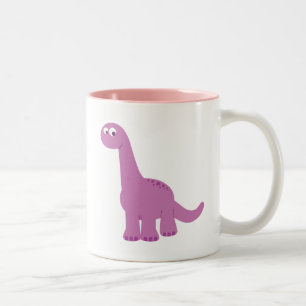 Caneca De Café Em Dois Tons Brontossauro Roxo