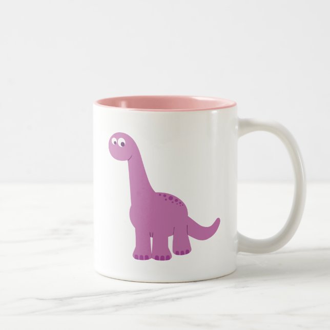 Caneca De Café Em Dois Tons Brontossauro Roxo (Direita)