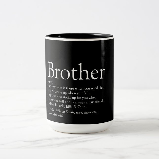 Caneca De Café Em Dois Tons Brother Definition Modern Fund (Centro)