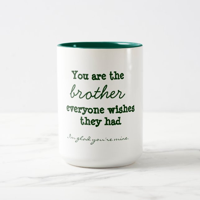 Caneca De Café Em Dois Tons Brother Quote Mug (Centro)