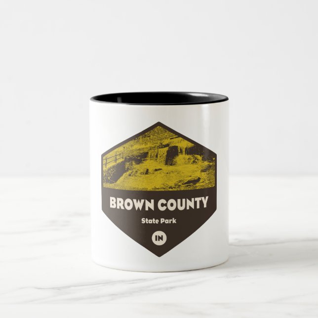 Caneca De Café Em Dois Tons Brown County State Park Indiana (Centro)