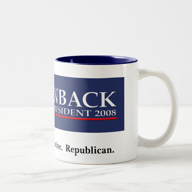 Caneca De Café Em Dois Tons BROWNBACK PARA a caneca do PRESIDENTE café (Direita)
