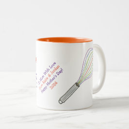 Caneca De Café Em Dois Tons Brownie do Dia das Mães em uma Caneca
