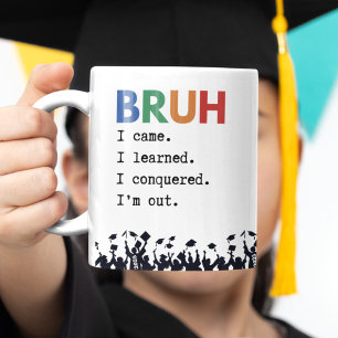 Caneca De Café Em Dois Tons Bruh Funny Graduation Gift Personalizado