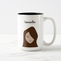 Brunette Beauty: Ilustração de Garota Personalizáv