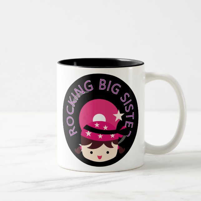 Caneca De Café Em Dois Tons Brunette Rocking Big Sister (Direita)