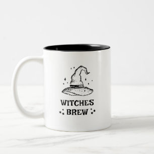 Caneca De Café Em Dois Tons Bruxas criam o Dia das Bruxas Negra e Branca