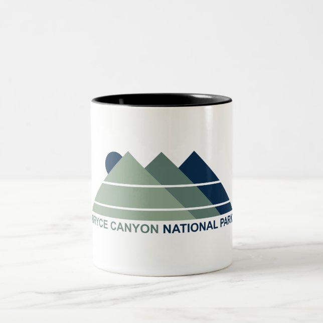Caneca De Café Em Dois Tons Bryce Canyon National Park Mountain Sun (Centro)