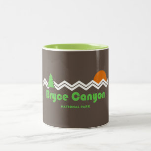 Caneca De Café Em Dois Tons Bryce Canyon National Park Retro