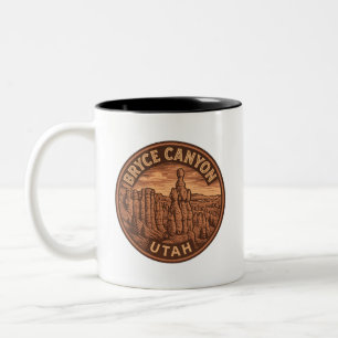 Caneca De Café Em Dois Tons Bryce Canyon National Park Utah Cerâmica Mug