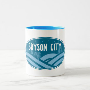 Caneca De Café Em Dois Tons Bryson City North Carolina no exterior