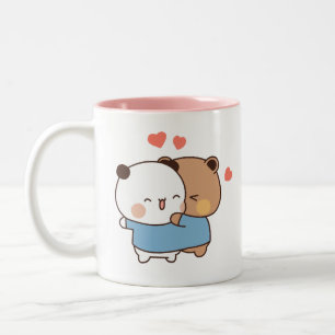 Caneca De Café Em Dois Tons bubu e dudu milk e Mocha Bears Kawaii casal