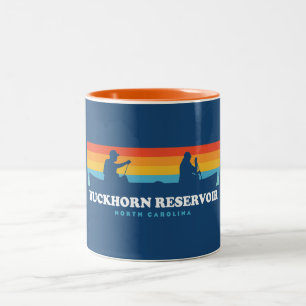 Caneca De Café Em Dois Tons Buckhorn Reservoir North Carolina Canoe