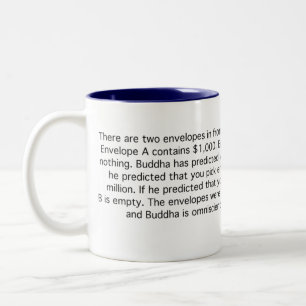 Caneca De Café Em Dois Tons Buddha sabe seu futuro