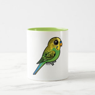Caneca De Café Em Dois Tons Budgerigar de Birdorable