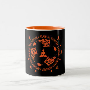 Caneca De Café Em Dois Tons Budista Samara - Budismo Nirvana