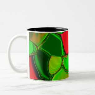 Caneca De Café Em Dois Tons Buds coloridos com efeito cromático