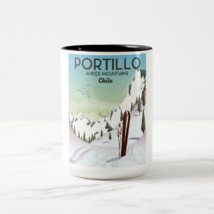 Caneca De Café Em Dois Tons Buenos Aires, poster de viagens da Argentina