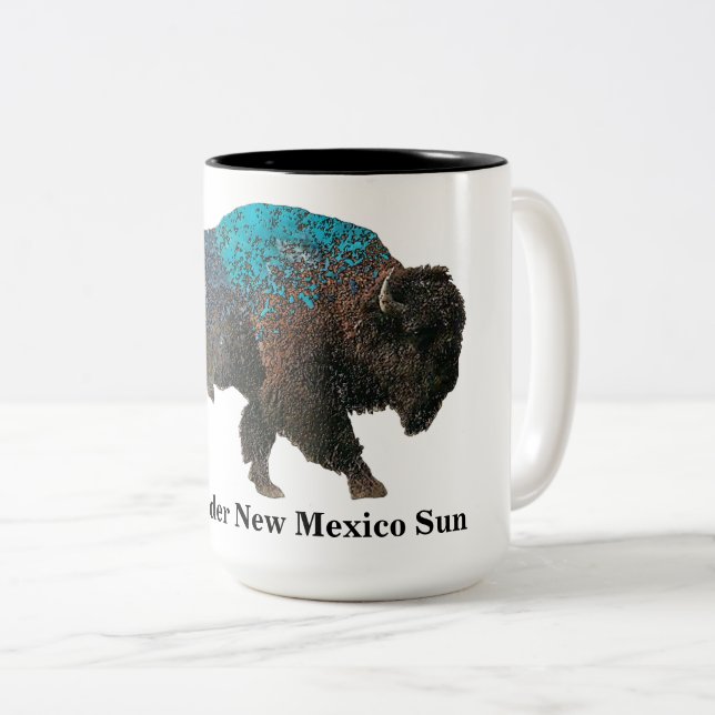 Caneca De Café Em Dois Tons Buffalo Norte-Americano (Frente Esquerda)