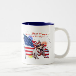 Caneca De Café Em Dois Tons Buldogue - celebração do Dia da Independência
