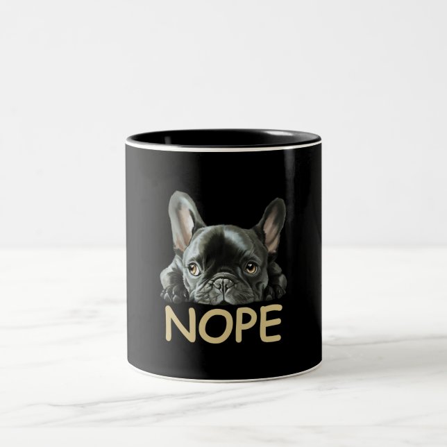 Caneca De Café Em Dois Tons Buldogue Francês | Franchie Nope Gifts (Centro)