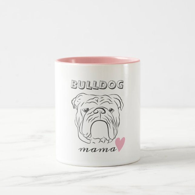 Caneca De Café Em Dois Tons Buldogue Inglês (Centro)