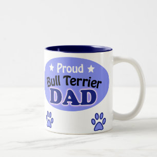 Caneca De Café Em Dois Tons Bull Terrier Pai
