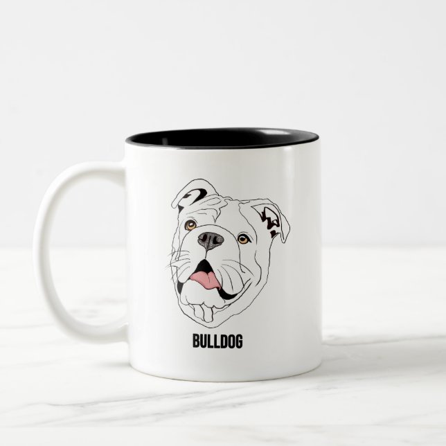 Caneca De Café Em Dois Tons Bulldog mugs (Esquerda)