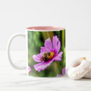 Caneca De Café Em Dois Tons Bumble Bee em Cosmos Rosa