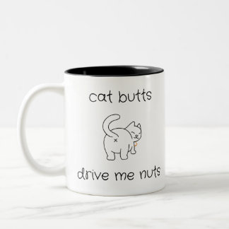 Caneca De Café Em Dois Tons Bumbuns De Gato Levam-Me Loucos Café Tumg