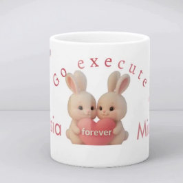 Caneca De Café Em Dois Tons Bunny Christmas Stocking – Personal Holiday Ch arm
