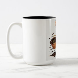 Caneca De Café Em Dois Tons Bunny e Coffee Bean Mug