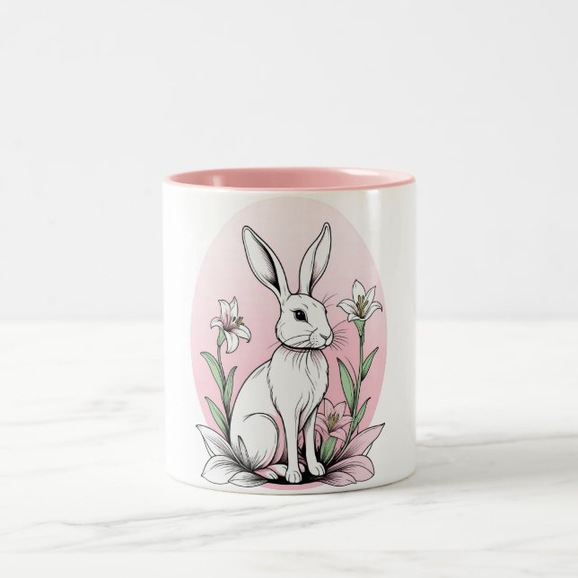 Caneca De Café Em Dois Tons Bunny e Lily (Centro)