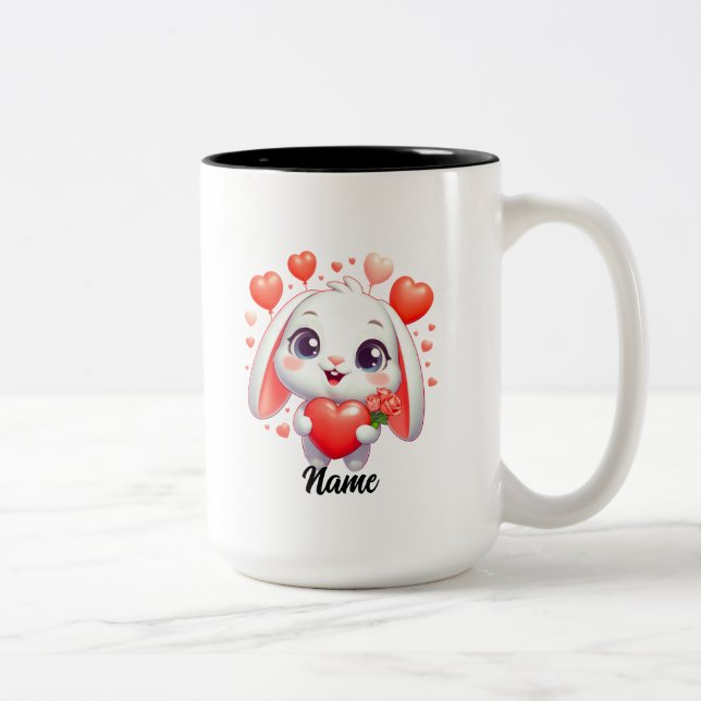 Caneca De Café Em Dois Tons Bunny Love Mug (Direita)