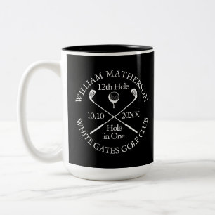 Caneca De Café Em Dois Tons Buraco de Golfe Personalizado em Um Tiro Moderno C
