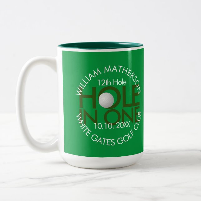 Caneca De Café Em Dois Tons Buraco em Um Diversão Moderna (Esquerda)