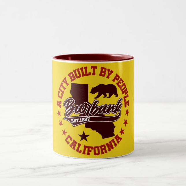 Caneca De Café Em Dois Tons Burbank, Califórnia (Centro)