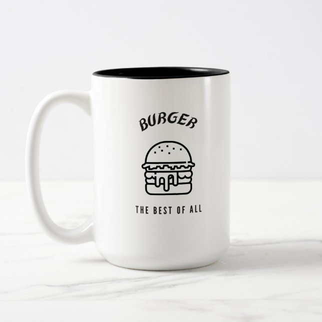 Caneca De Café Em Dois Tons Burger o melhor de todos (Esquerda)