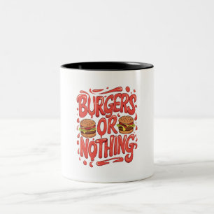 Caneca De Café Em Dois Tons Burgers ou Nada
