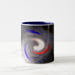 Caneca De Café Em Dois Tons Burstes de bolhas cósmicas