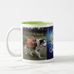 Caneca De Café Em Dois Tons Busca fazenda-Fresca: Viagem de Colheita de Um Ami
