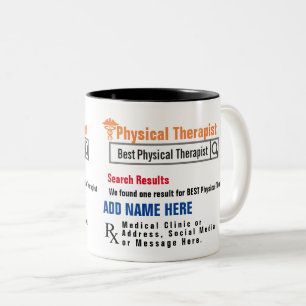 Caneca De Café Em Dois Tons Busca por Terapêutica Física - Mug