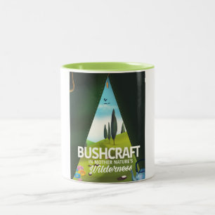 Caneca De Café Em Dois Tons Bushcraft 'Visite a natureza Mãe' vida selvagem