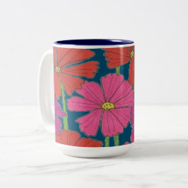 Caneca De Café Em Dois Tons Bushel do Cosmos Brilhante