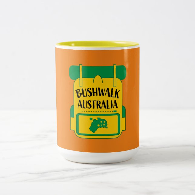 Caneca De Café Em Dois Tons Bushwalk Austrália (Centro)
